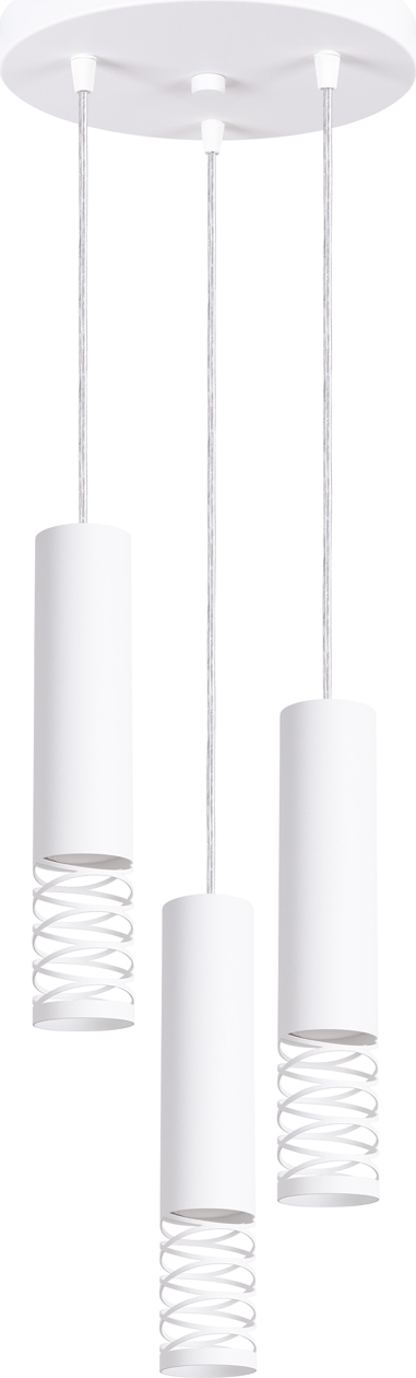 Pendelleuchte LAMI 3P weiß 3xGU10 10W Stahl 125x25x25cm Sollux Lighting