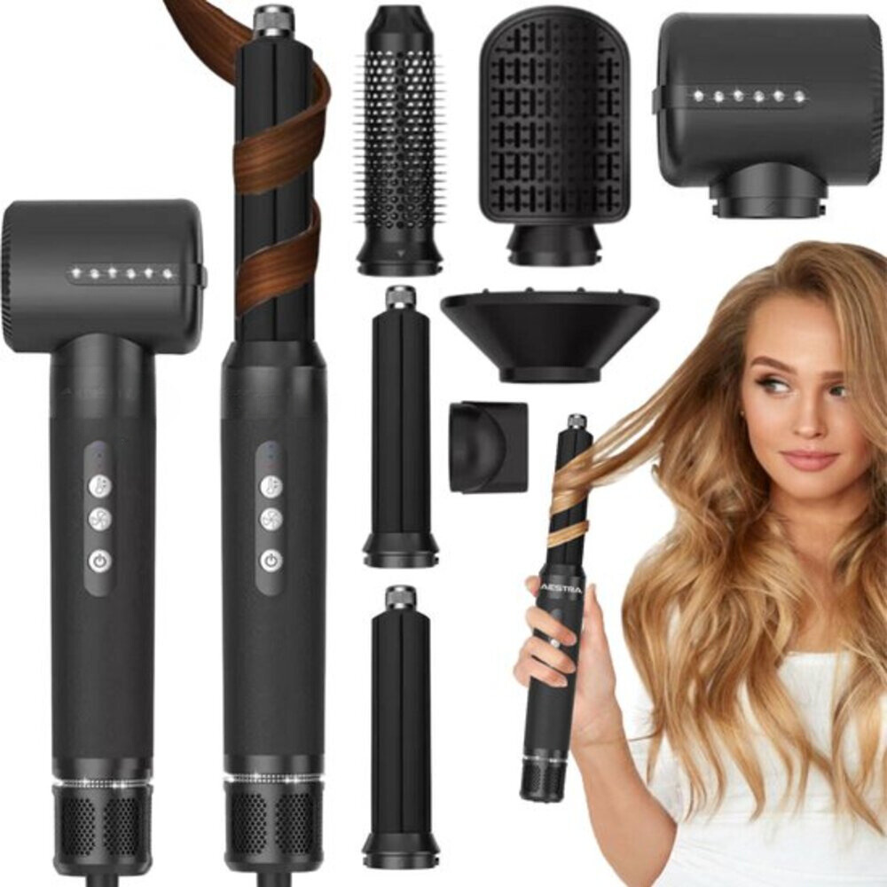 Airstyler, Multihaarstyler, Hairwrap, Glato, 5 in 1 Haarstyler, Haartrockner, Hair Dryer, Hairstyler, Warmluftbürste, Föhn, 7Magic Airstyler