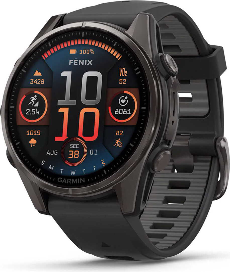 Garmin Sportuhr Fenix 8 AMOLED Sapphire Dunkelgrau