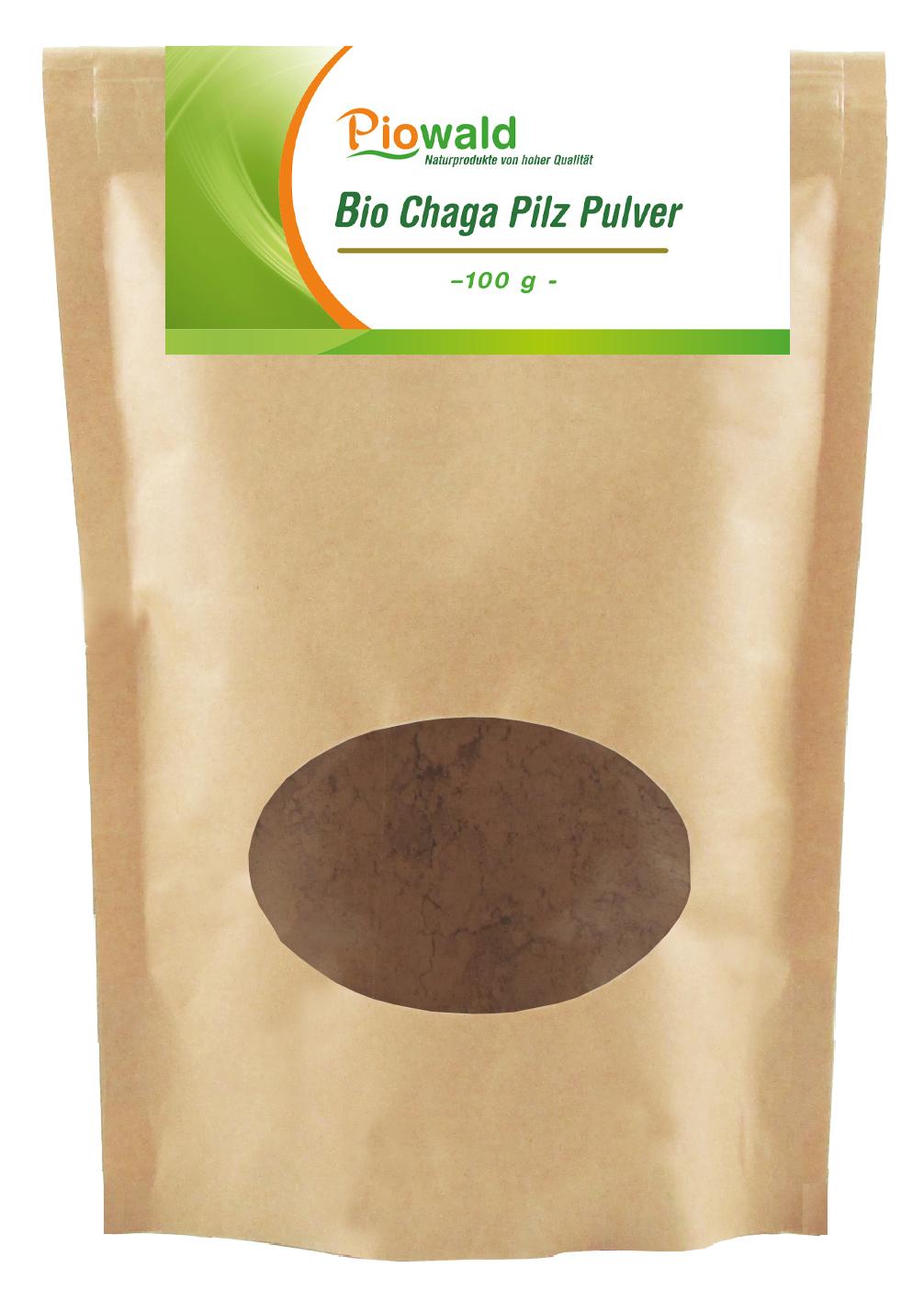 Piowald Chaga Pilz Pulver - 100g A-4209-BIO