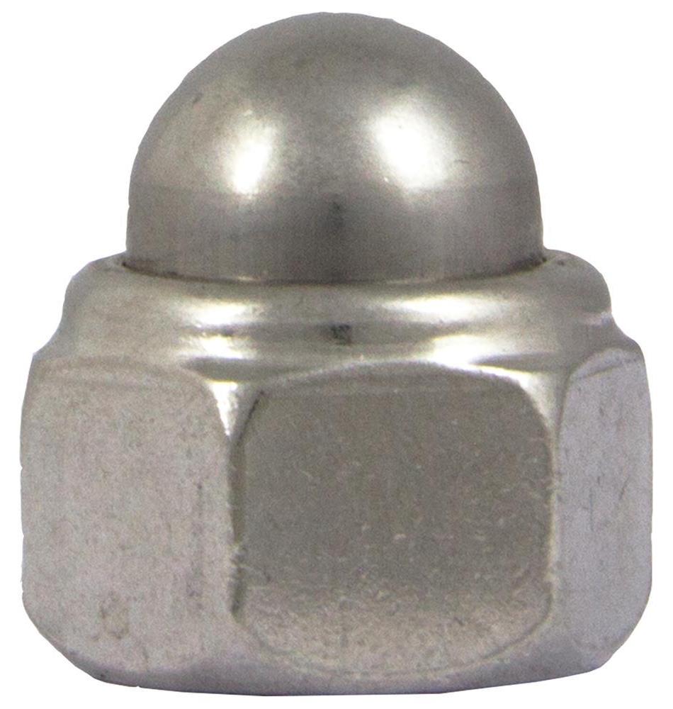 AG-BOX Hutmuttern M6 selbstsichernd mit nichtmetallischem Klemmteil DIN 986 Edelstahl A2, 1 Stück