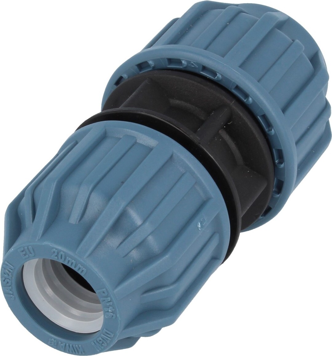 Jason & Vogue Jason Verloopkoppeling PP 50 mm x 32 mm knel 16bar zwart/blauw DVGW/KIWA/WRAS 0706151