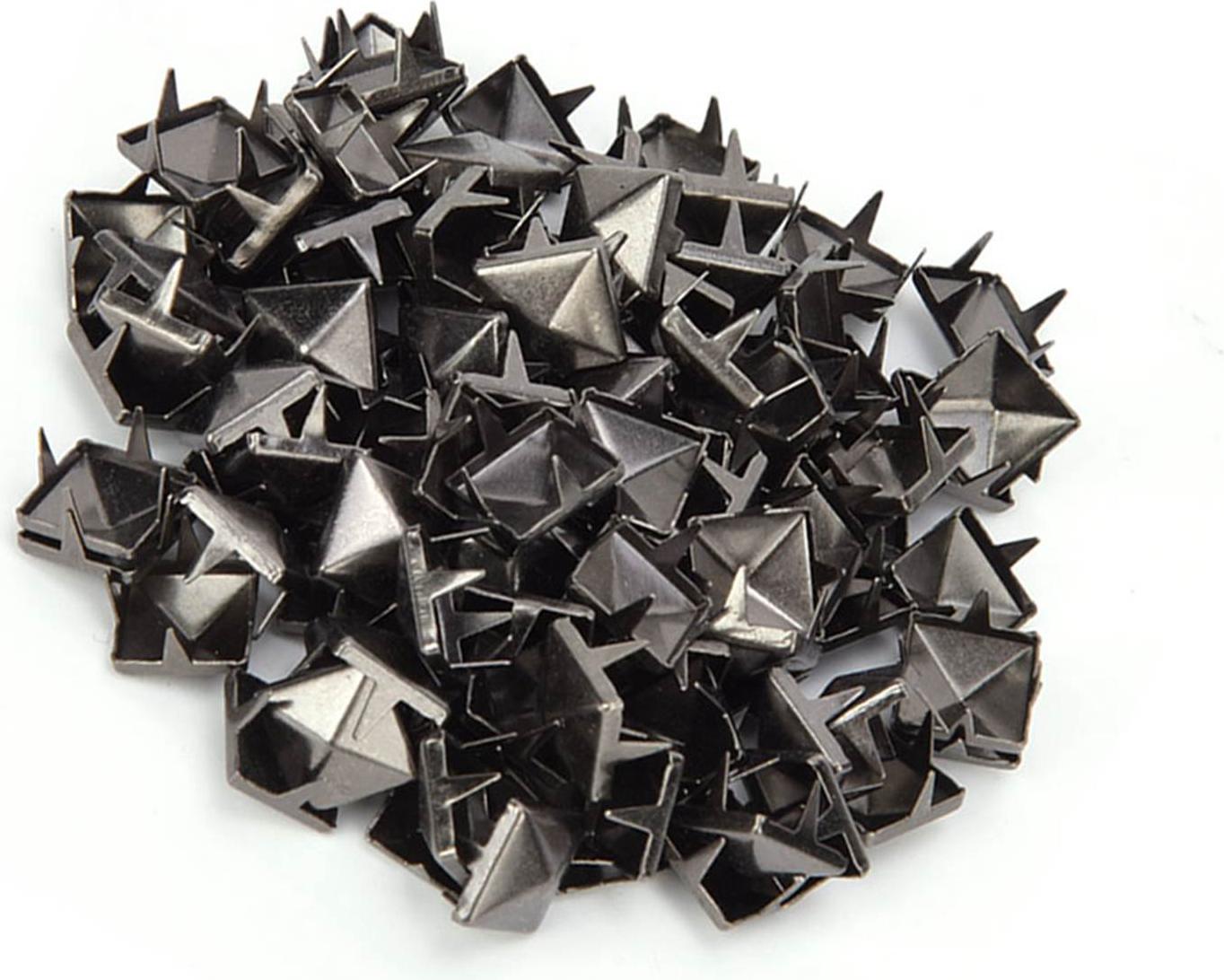 Cocosity 100 PCs Dekorative Messingkupferquadel Nieten fr Leder - 9mm Bekleidungsschuhe Bag Accessoires fr Stilvolle Goldene Modehandwerksprojekte (GOLD) (SILVER) (BLACK)