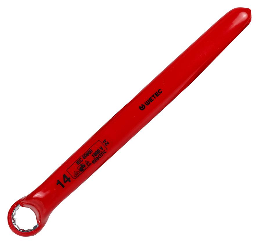 WETEC Ringschlüssel, DIN 7447, Schlüsselweite 14 mm, 1.000 V/VDE/GS