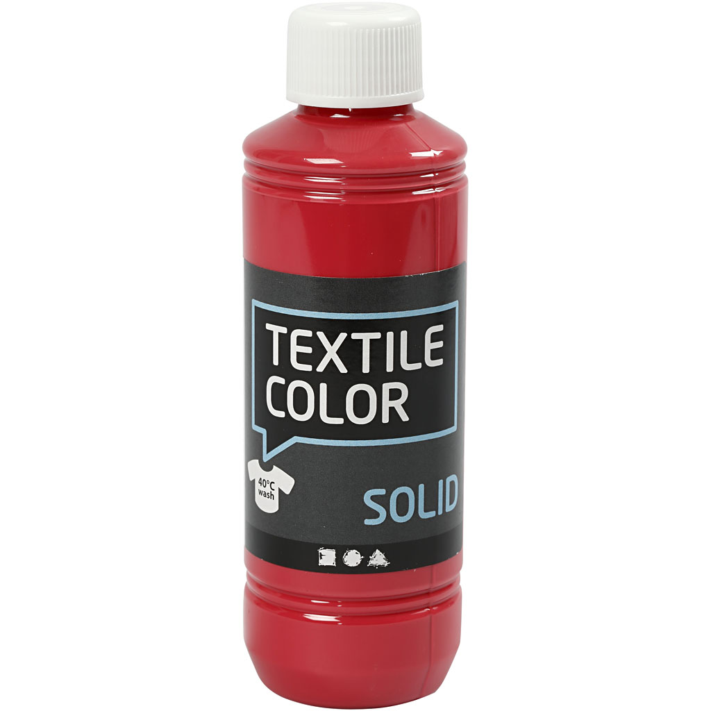 Creativ Company Textilfarbe rot - deckende Textilfarbe 250ml 34616