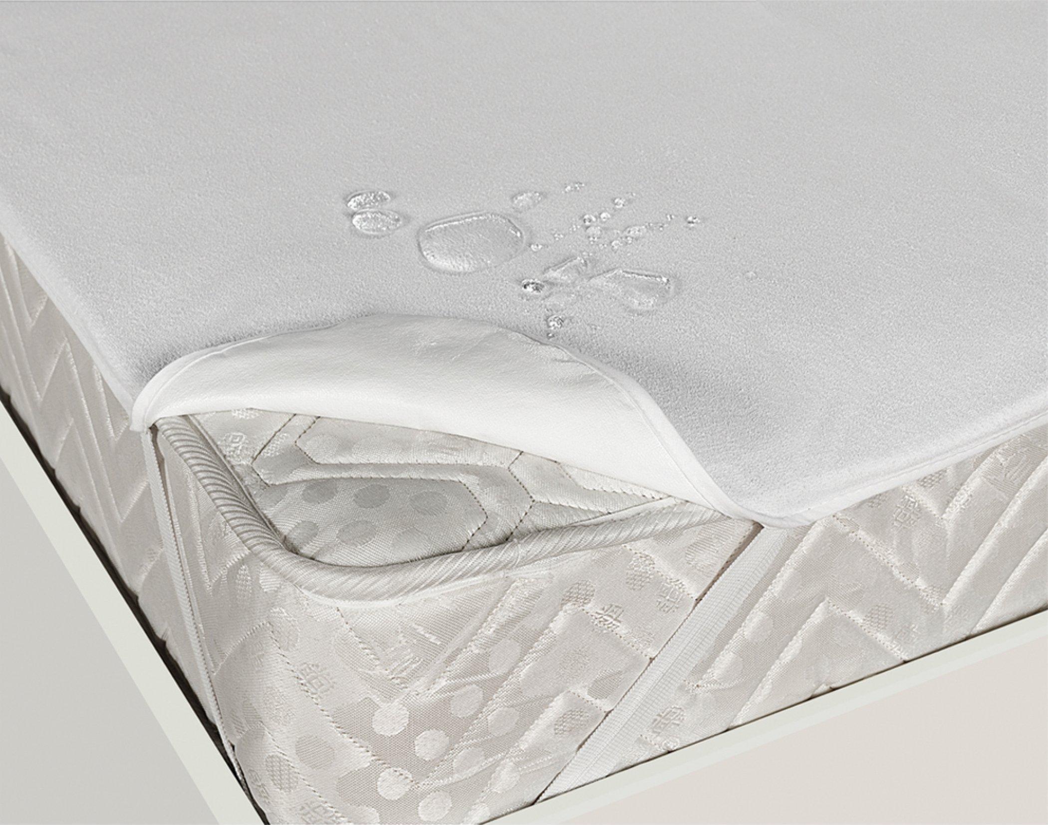 BOD HOME Coprimaterasso Impermeabile E Traspirante - 100% Poliestere, Elastico E Regolabile - 100x200 Cm, Bianco