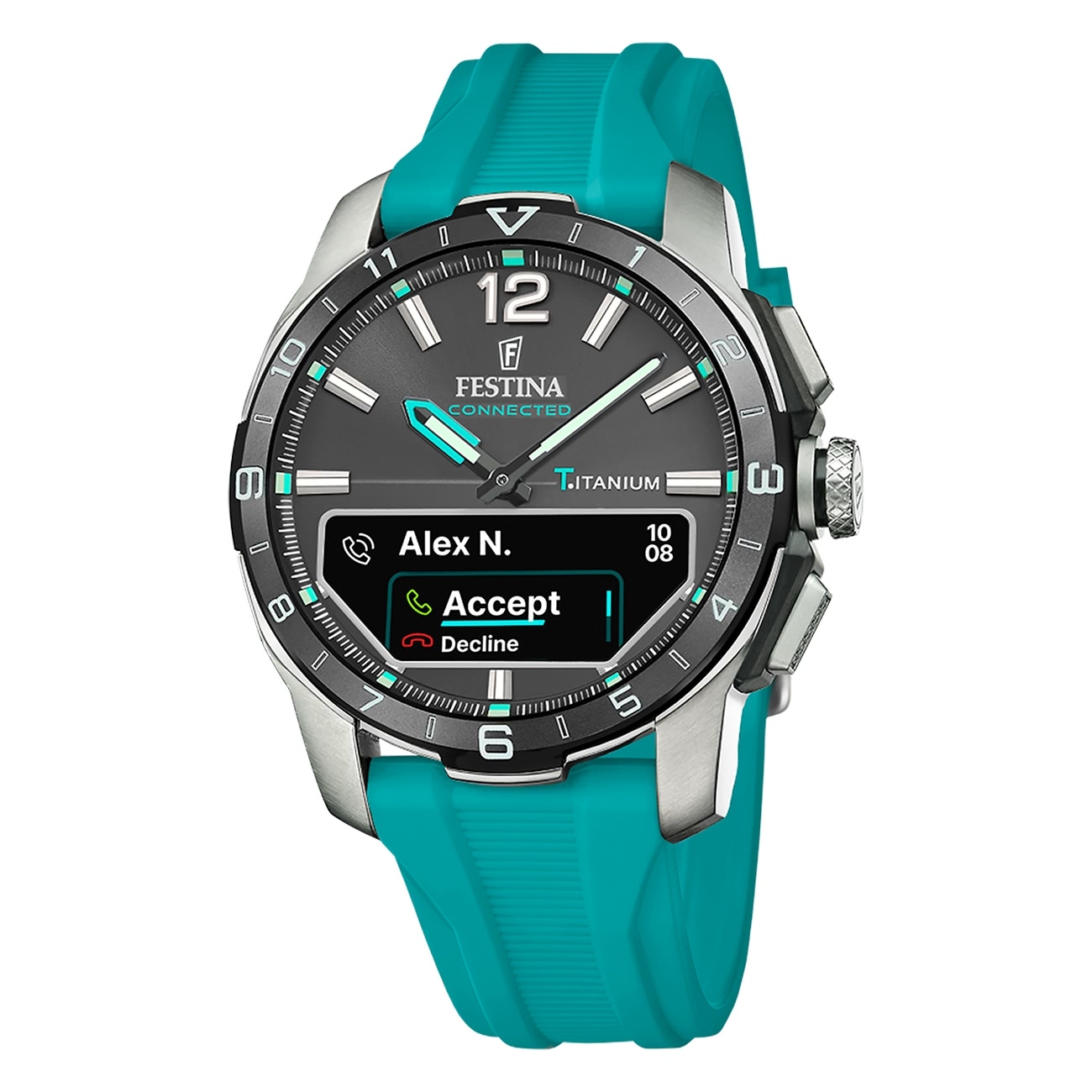 Pánske hodinky Festina silikónové tyrkysové Festina Connected watch UF23000/5