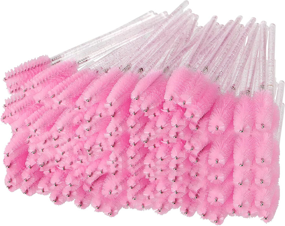 200 Stück Einweg-Wimpernbürsten - Augenbrauenpinsel Für Wimpernverlängerung, Mascara-Stäbe, Mehrzweck-Make-up-Werkzeug In Blau Und Rosa (je 100 Stück)