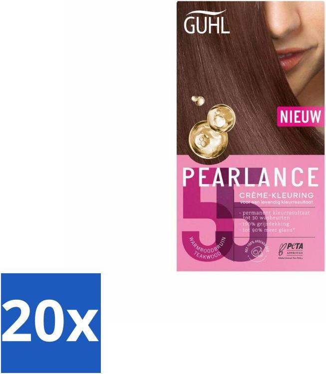 Guhl - Creme-Coloration - Nr. 55 Warmes Rotbraun Intensiv - Haarfärbemittel - Vorteilspack - 20 Stücke 8721420