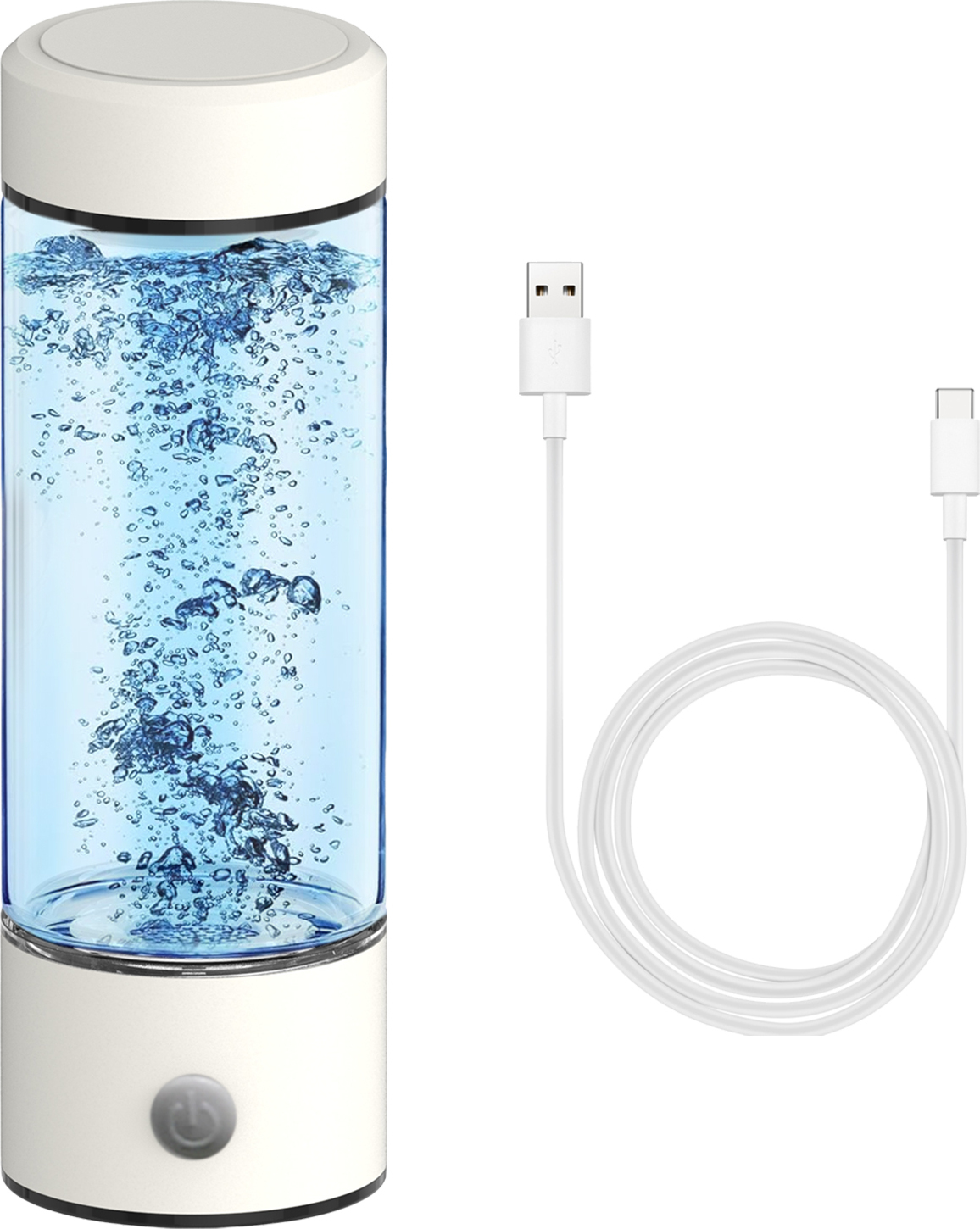 Bremen 420 ml Wasserstoff-Wasserflaschengenerator, 3 Minuten schnelle Elektrolyse, Wasserstoffbecher, SPE & PEM, 1600 ppb Wasserstoffionen-Wasserflasche für gereinigtes Wasser 4372826