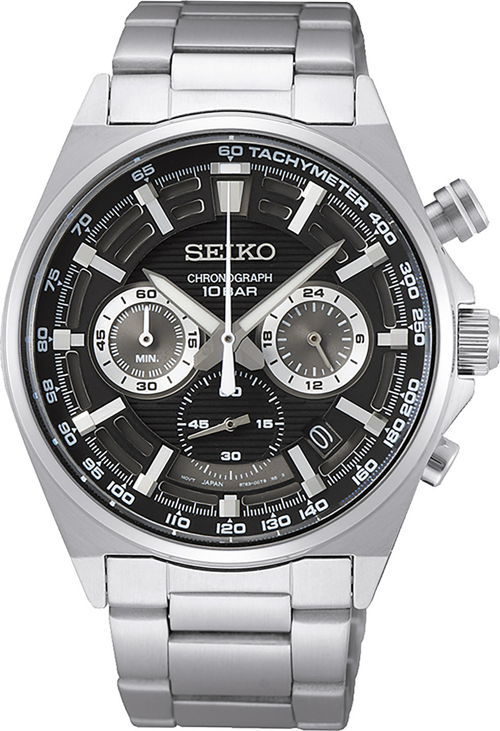 Seiko SSB397P1 Pánske hodinky s chronografom oceľ/čierna
