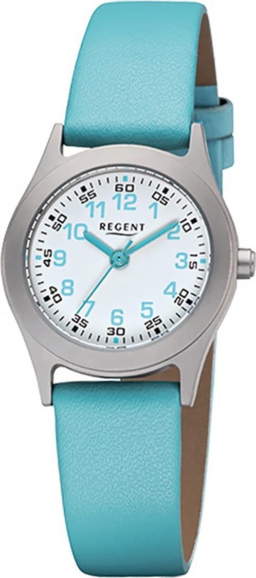 Regent F433 - Orologio Da Uomo In Titanio, 36 Mm, Vetro Minerale, Movimento Quarzo, Impermeabile 5 Bar, Quadrante Blu