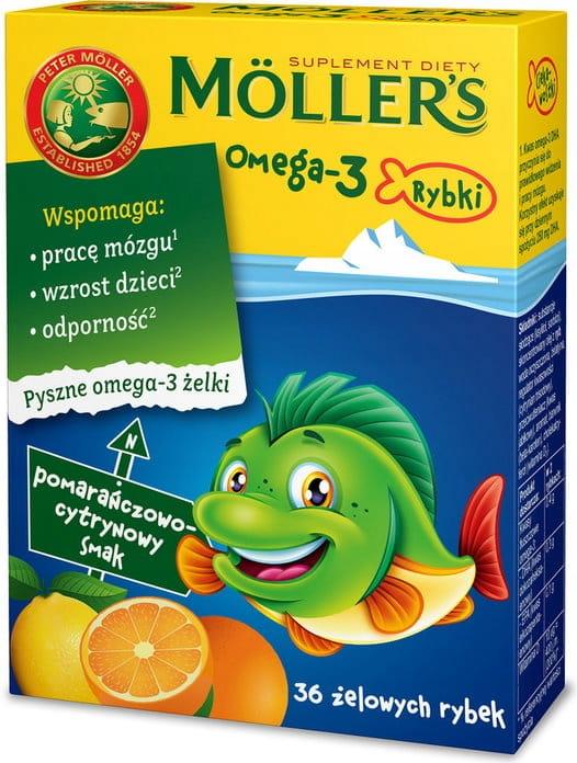 Orkla Care S.A Mollers Omega 3 Fischöl Orange-Zitrone 36 Stück