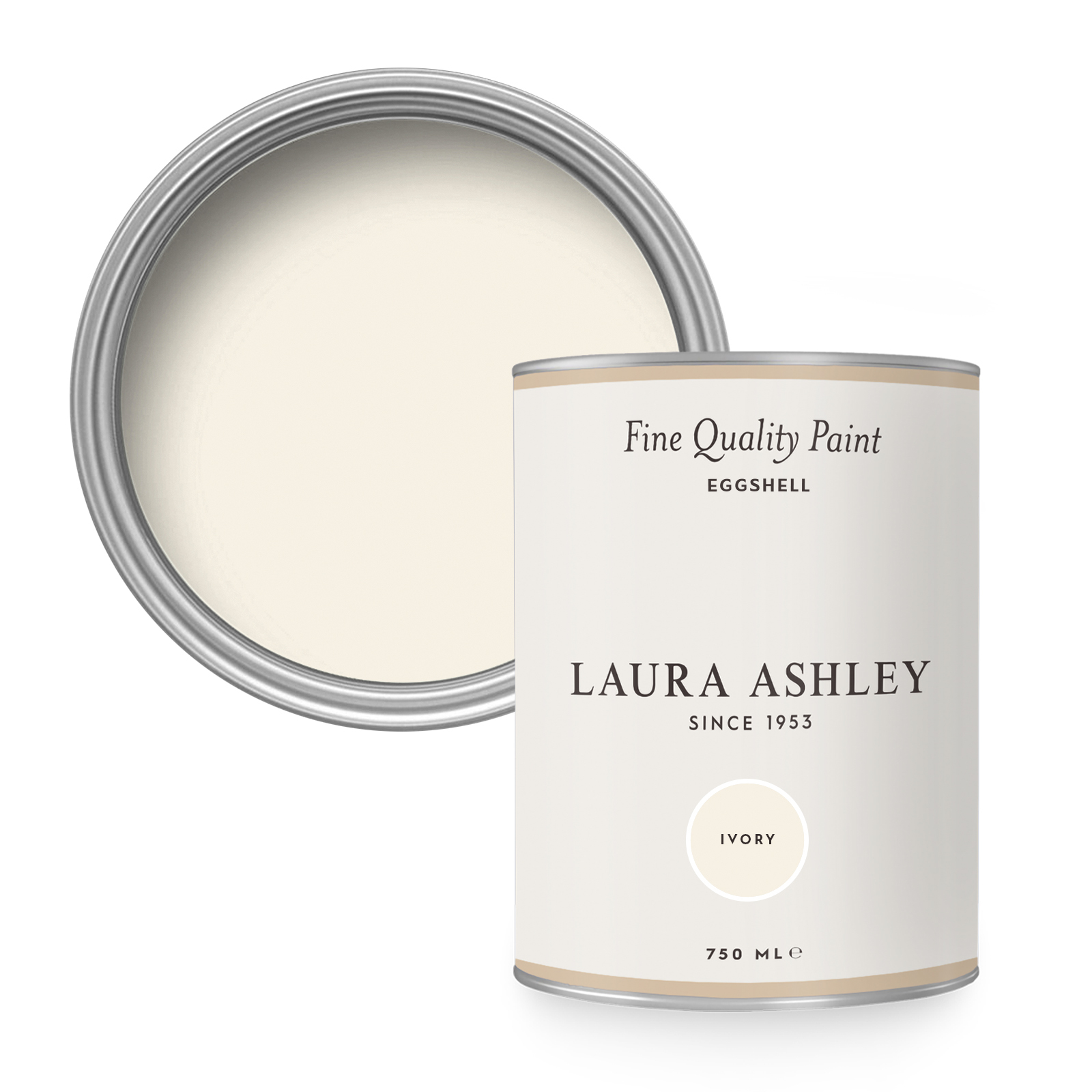 Laura Ashley Farbe | Farben Lack Seidenglanzlack Ivory weiß (Glanzgrad 20-30%) 750 ml 113789