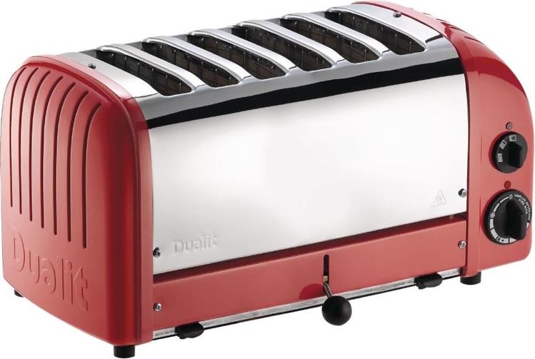 Dualit Toaster, 6 Schlitze, Rot
