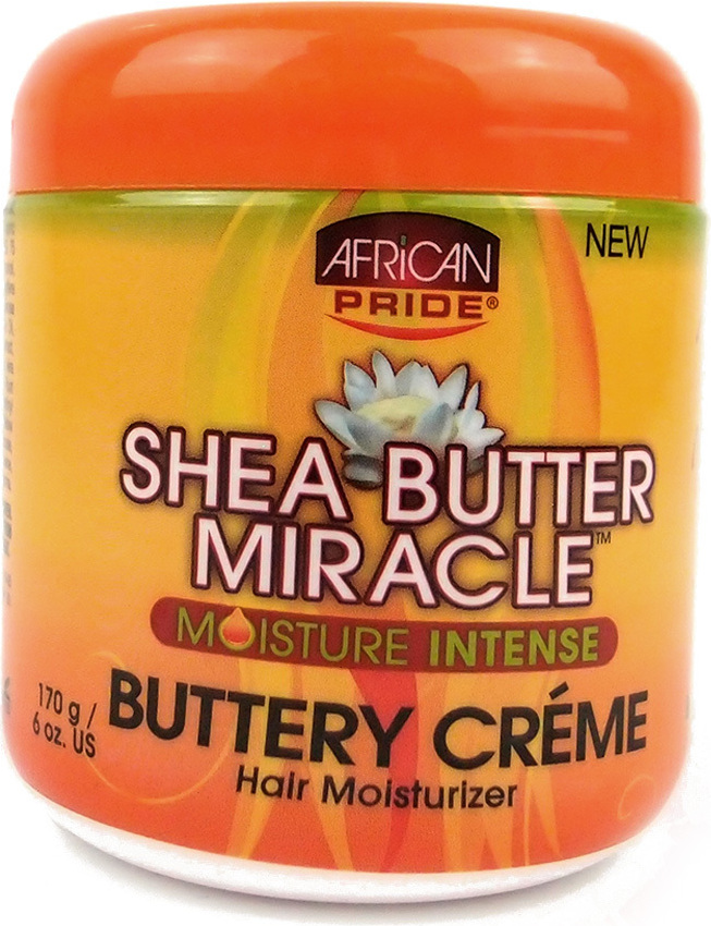 African Pride Shea Butter Miracle Moisture Intense Buttery Creme 6oz 170g UMO-1861