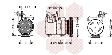 kompresor klimatizace 1.4i 16V, 1.6i 16V 8200K199