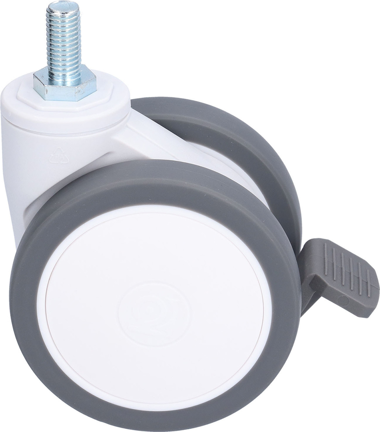 Cocosity Lenkrad,TPR Silent Caster Wheels,Swivel Caster Wheels,Heavy Duty Caster Wheels,Caster Wheels with Brake,Universal Wheel M12