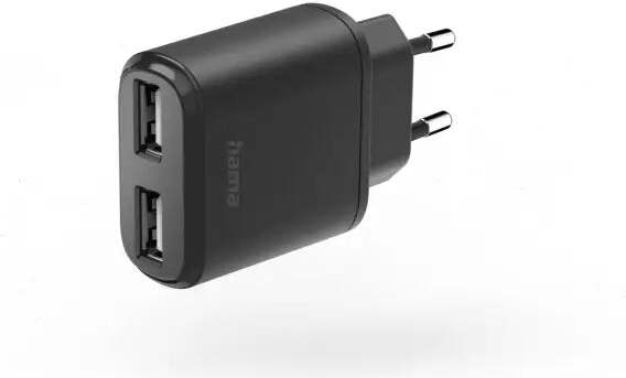 Nabíjačka, 2x USB-A, 12 W, čierna (00201627)