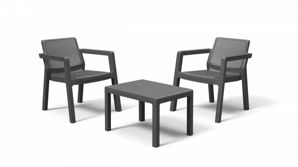Balkónová súprava Keter Emily Graphite Grey