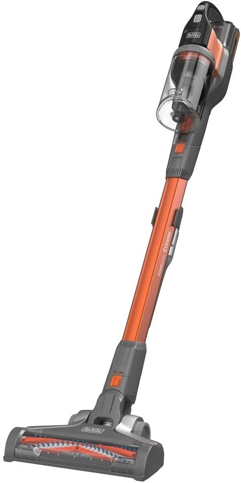 Black + Decker BHFEV182C2 18V akumulátorový tyčový vysávač Ručný vysávač oranžový s 2. batériou