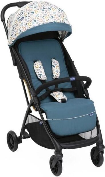 Kinderwagen Chicco Glee, Joyful Teal, 4 Räder, Leichtgewicht, Kompakt Faltbar, Blau CHI8058664173600
