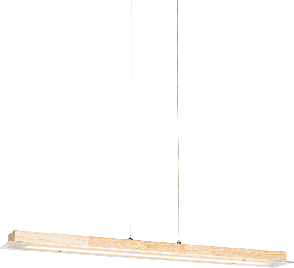 Qazqa Stronk Tischlampe – Landhaus-Design, Schwarz/holz, 55,4 Cm Hoch, E27, Dimmbar, Für Wohn- & Schlafzimmer