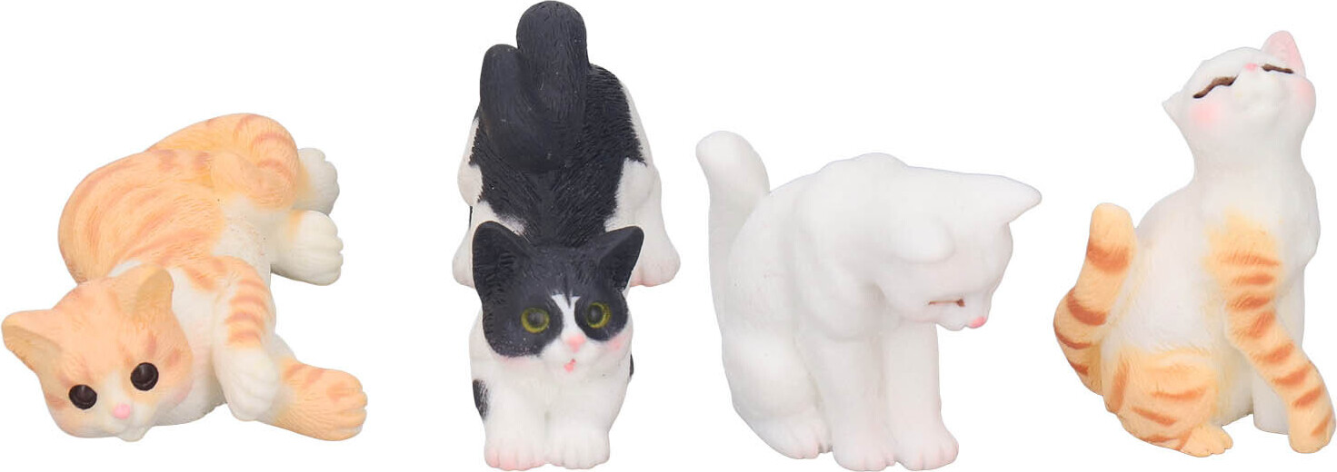 Cocosity Miniatur-Katzenfiguren,Puppenhaus-Katzenfiguren,1:12 Puppenhaus-Katzenfiguren,Puppenhaus-Miniatur-Katzenfiguren,Miniatur-Harz-Katzenfiguren,Mini-Harz-Katzenmodell-Ornamente