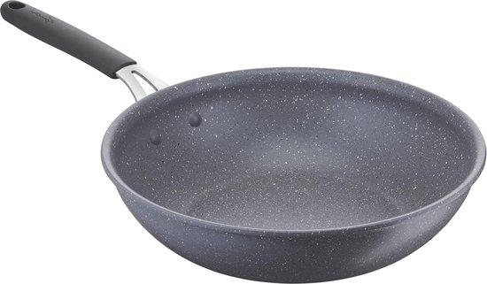 OEM Stahl-Aluminium Wok mit Antihaftbeschichtung - Ø 28 cm - Silikon-Griff - für alle Heizquellen 2026