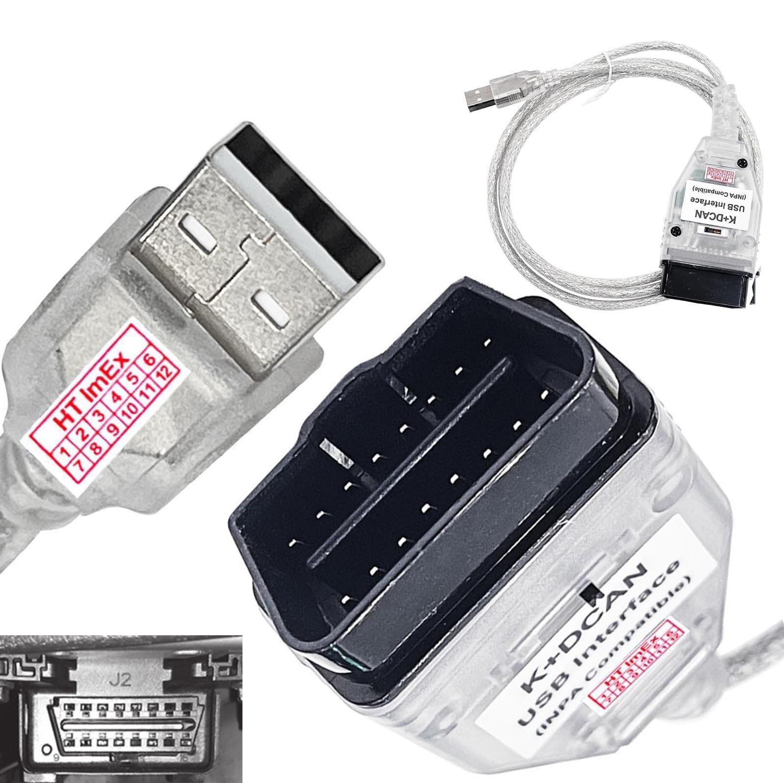 HT ImEx USB Diagnose-Interface K+DCAN - kompatibel mit BMW - für INPA/Ediabas Software