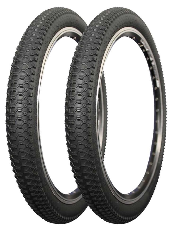 Taylor-Wheels 2x Fahrrad Reifen 20 Zoll 56-406 Stollenprofil BMX Mantel 20 x 2,10 Satz schwarz