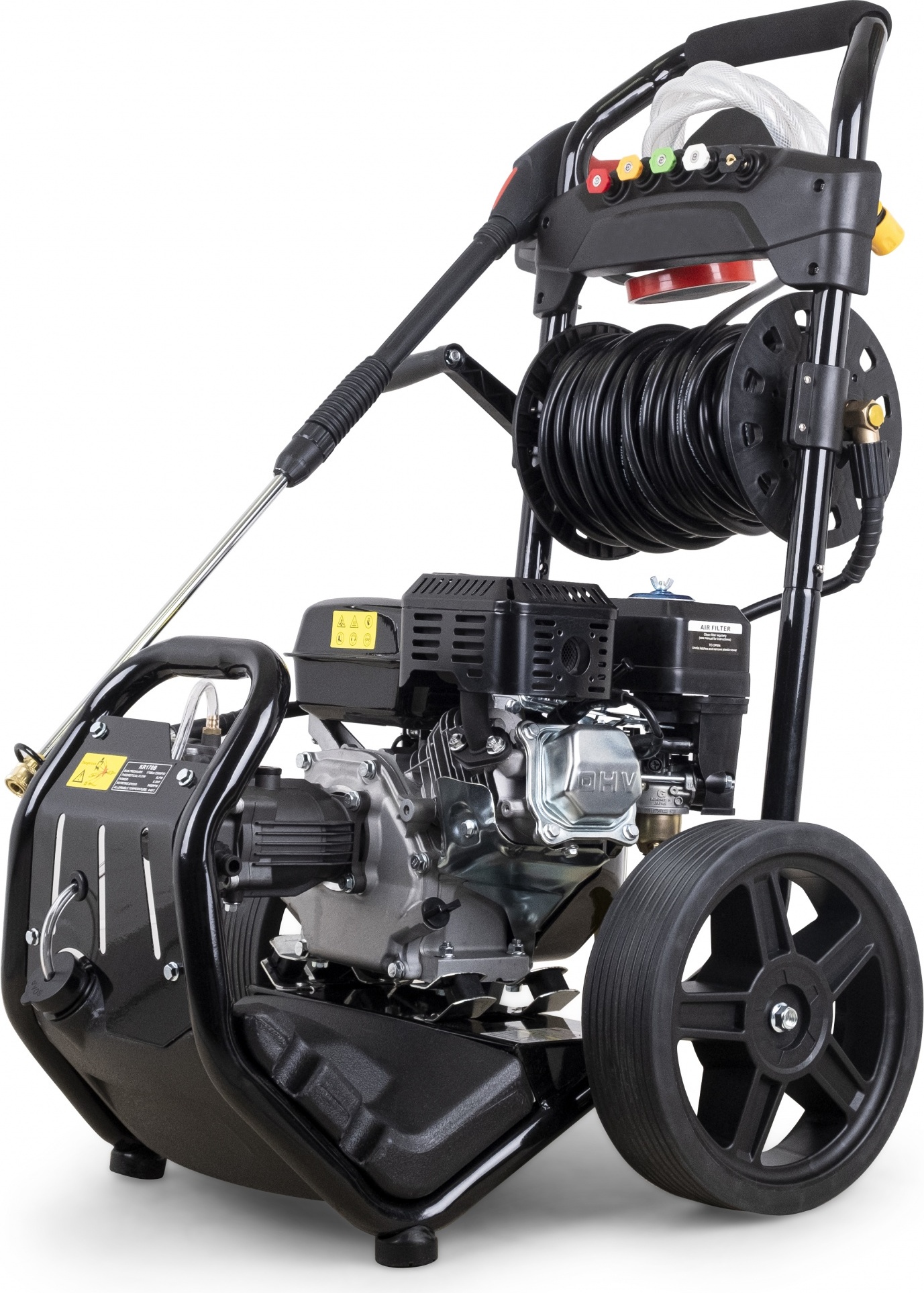 Benzin Hochdruckreiniger 170 bar 12m Schlauch 7PS Flächenreiniger DT-KR170D Steinreiniger Terrassenreiniger