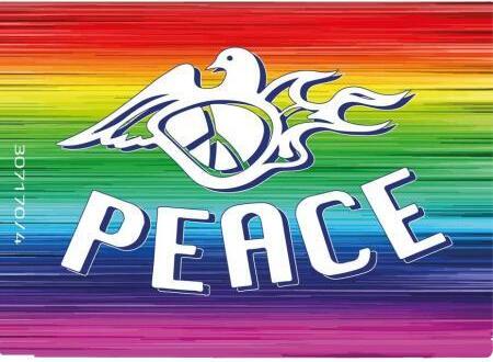 HSK PVC-Aufkleber - Peace - Friedenstaube - Gr. 3,5 x 3,5cm - 307170/4