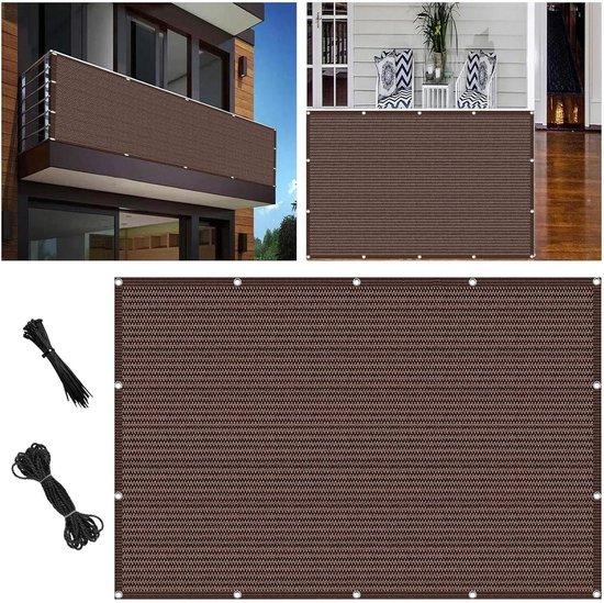 OEM Balkon Windscherm aus UV-beständigem Material - 50 x 470 cm - Braun 2026