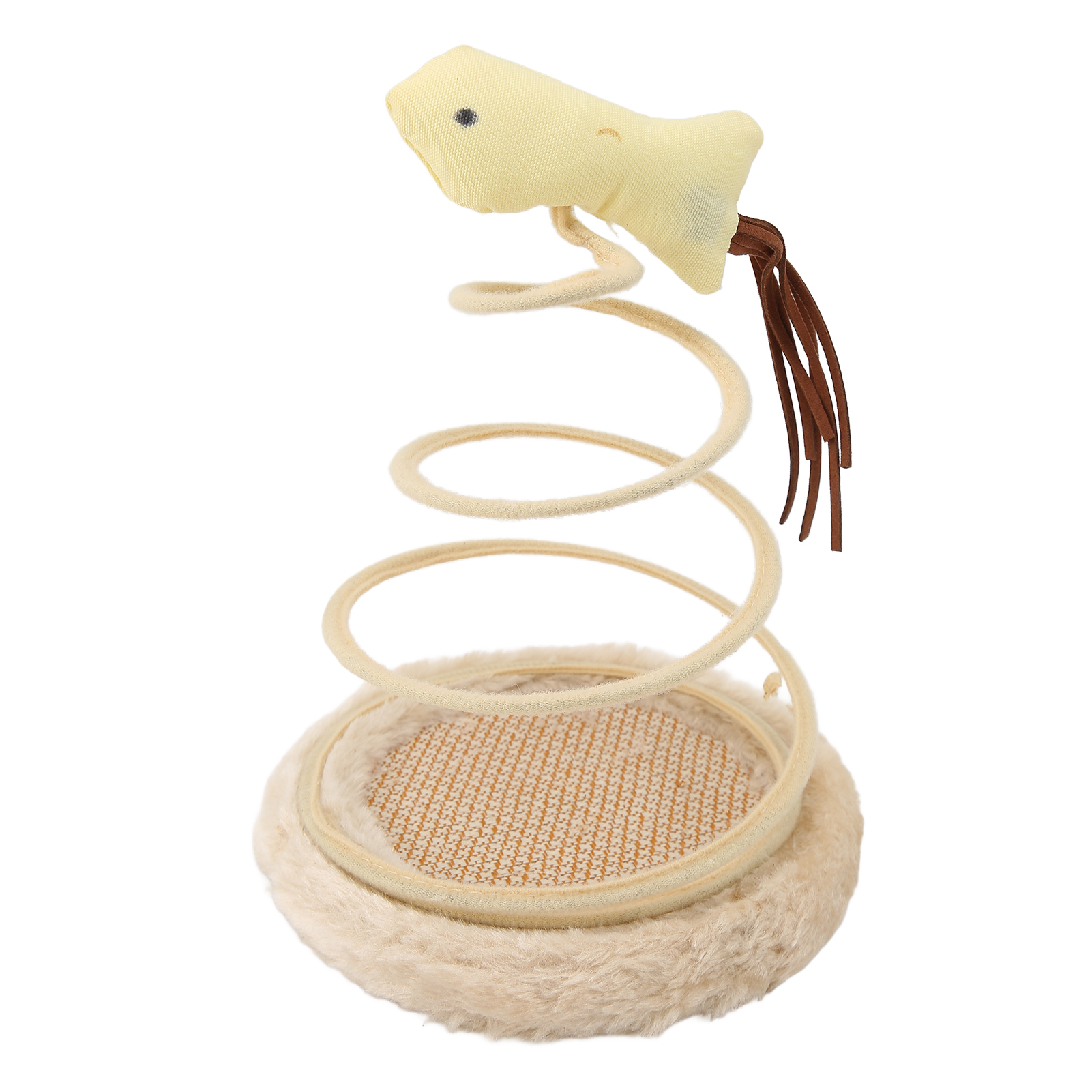 Cocosity Federteller Katzenspielzeug,Interaktives Federkatzenspielzeug,Katzenspielzeug mit Spiralfederteller,Katzenspielzeug mit Federkratzteller,Interaktives Katzenspielzeug,Katzenspielzeug mit stehendem Teller