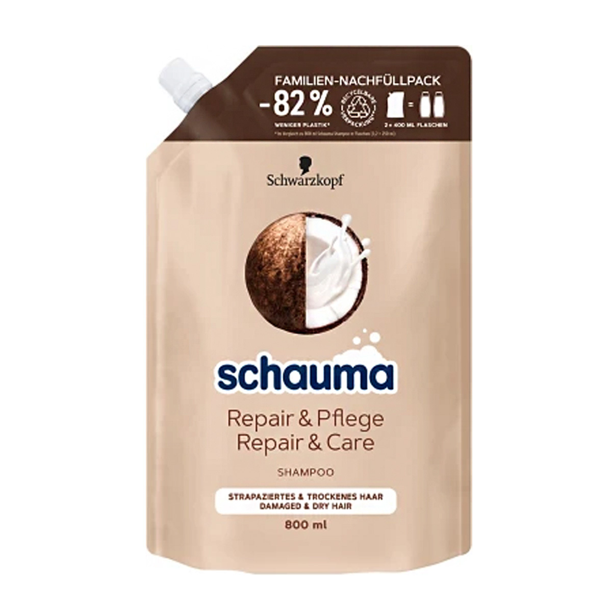 Šampón Schauma Repair and Care s kokosovým extraktom v náplni 800 ml