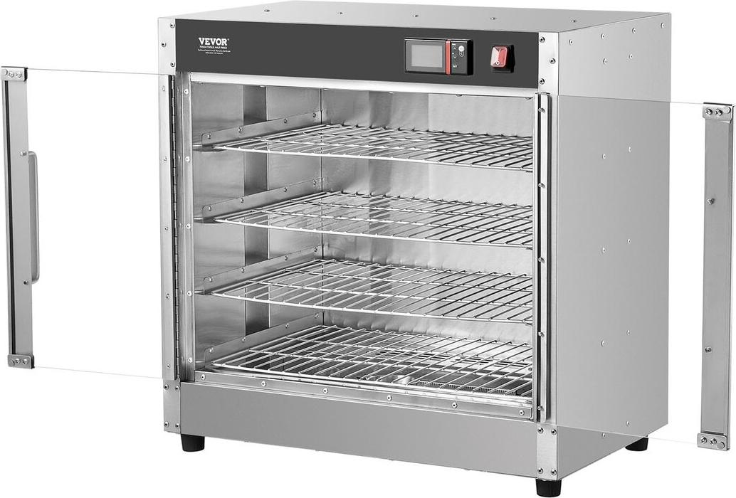 VEVOR Hot Box Speisenwärmer 4-stufiger Warmhalteschrank mit Wasserauffangschale