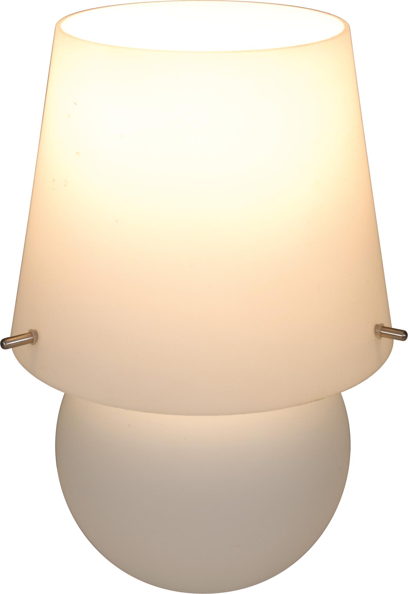 Näve Leuchten Glastischleuchte "MILLY" Glastischleuchte "MILLY" Tischleuchten - Glastischleuchte "MILLY", Tischlampe aus Glas in weiß, 27 cm hoch, Ø 19 cm, E14-Fassung