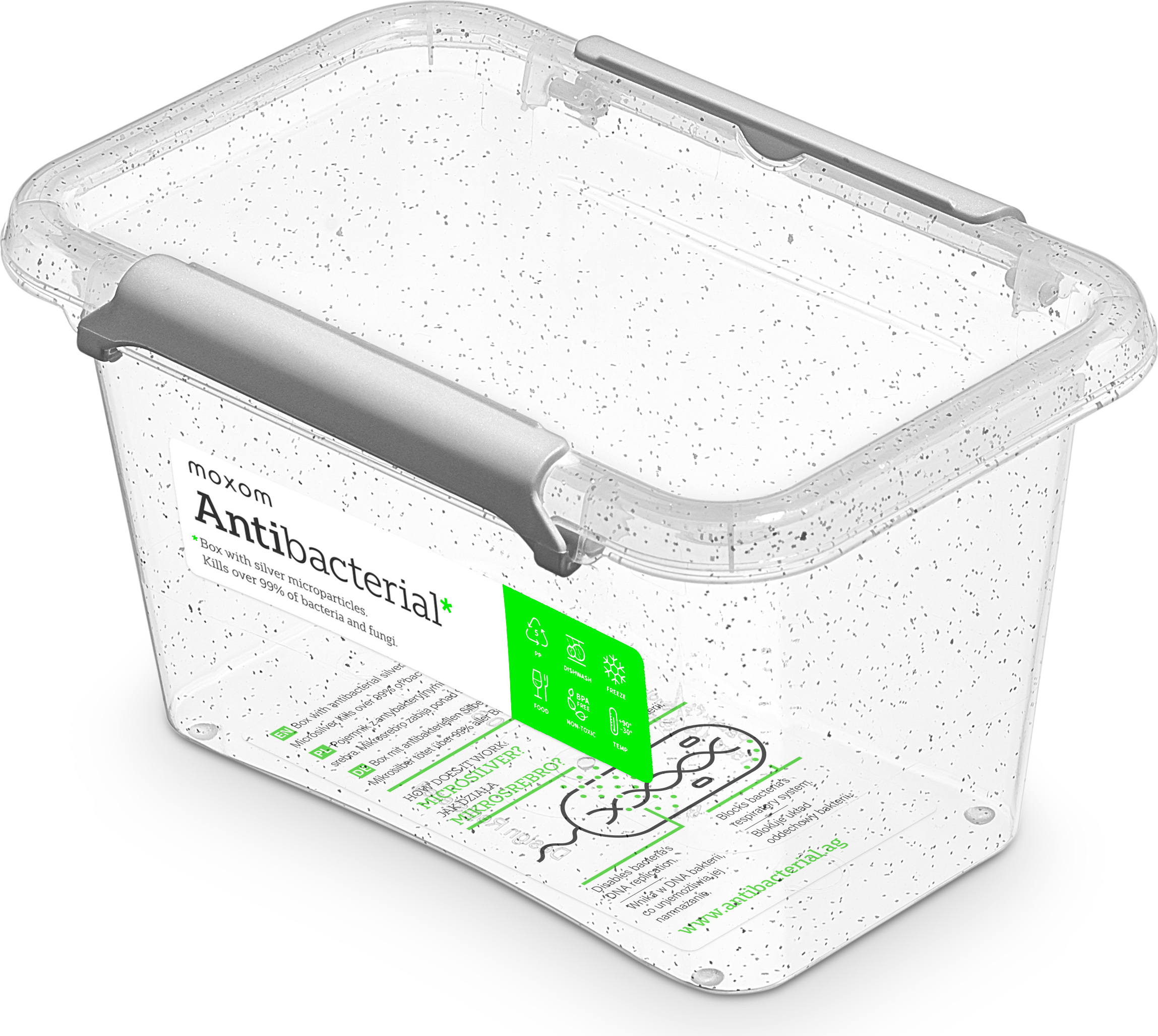 Plastimex Behälter antibakteriell Nanobox 0,65 L ORPLAST 121840