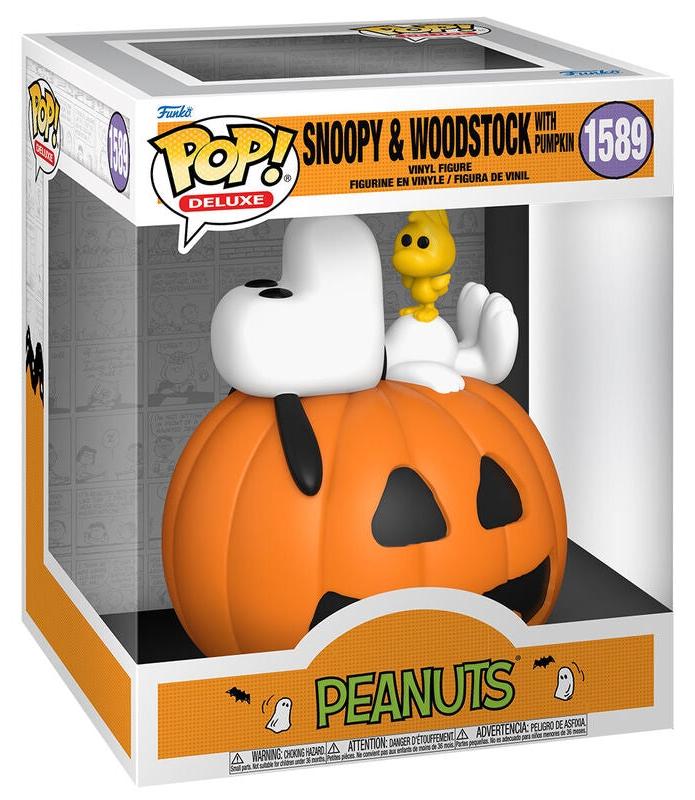 Northix Snoopy & Woodstock Kürbisfiguren-Set für Halloween-Dekoration