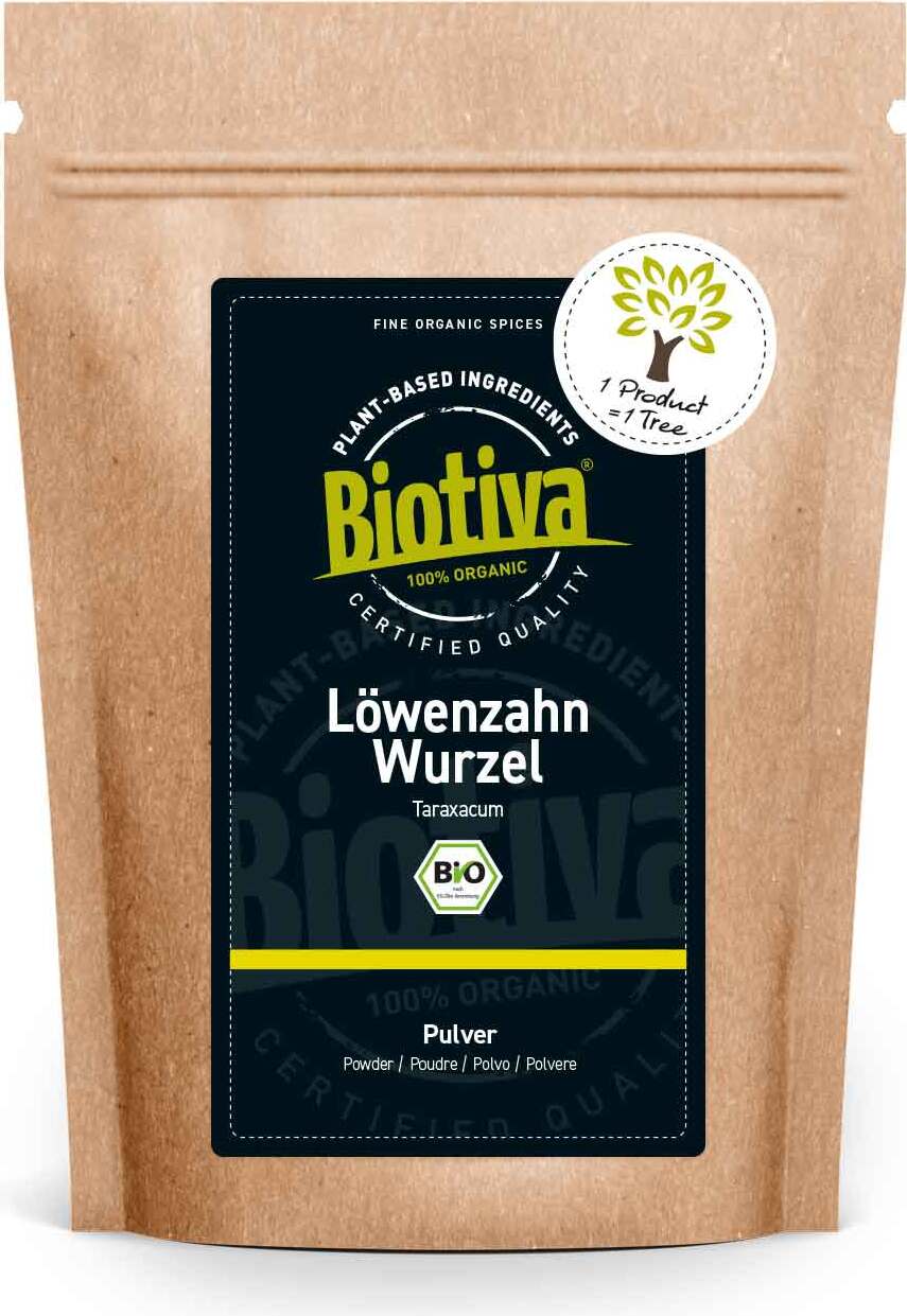 Good Organics GmbH Biotiva Löwenzahnwurzel Pulver 100g aus biologischem Anbau