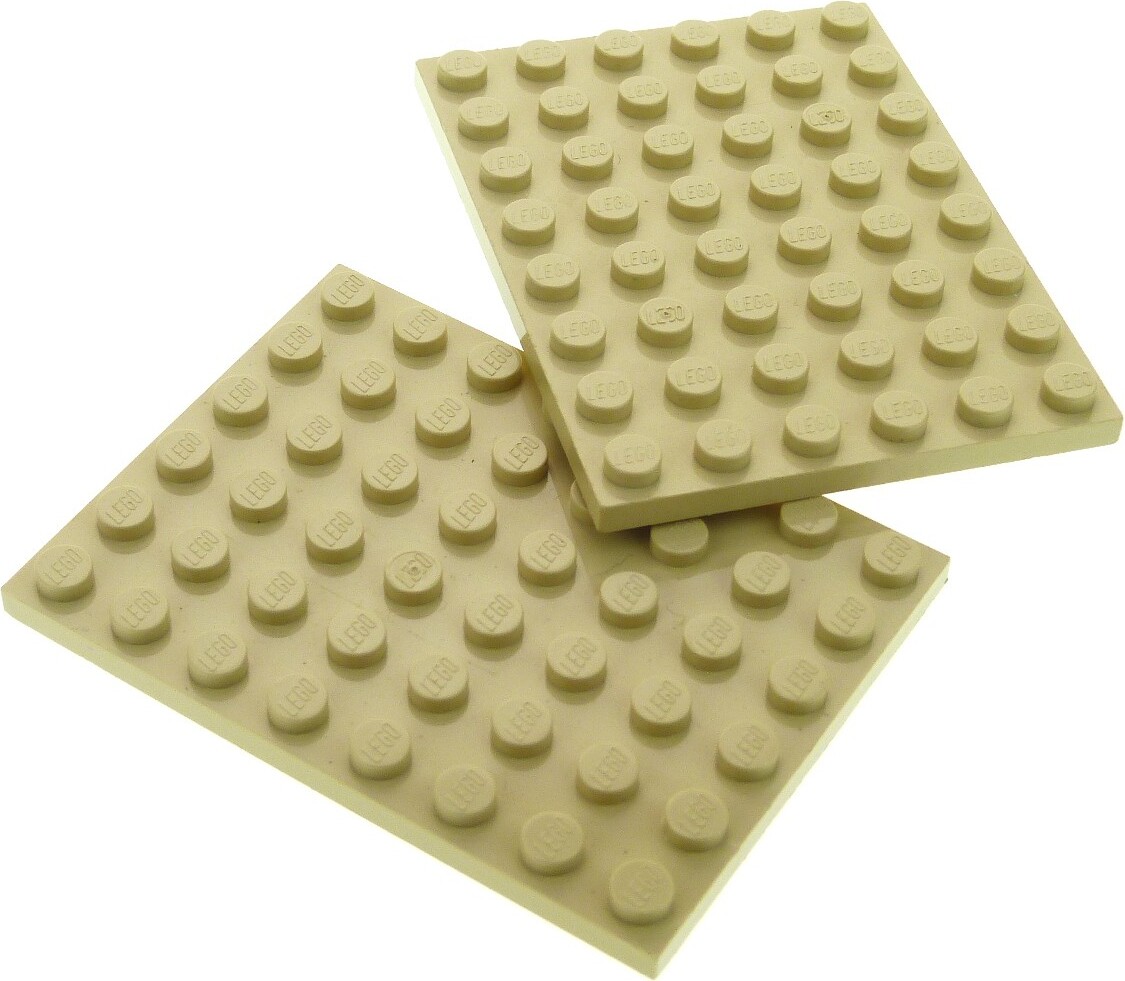 2x Lego Bau Platte 6x8 béžová Basic Star Wars 75290 41119 41135 6070501 3036