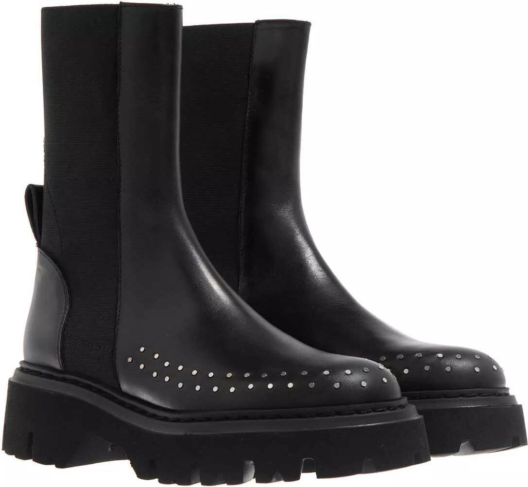 N°21 Kožené a sieťované topánky Black