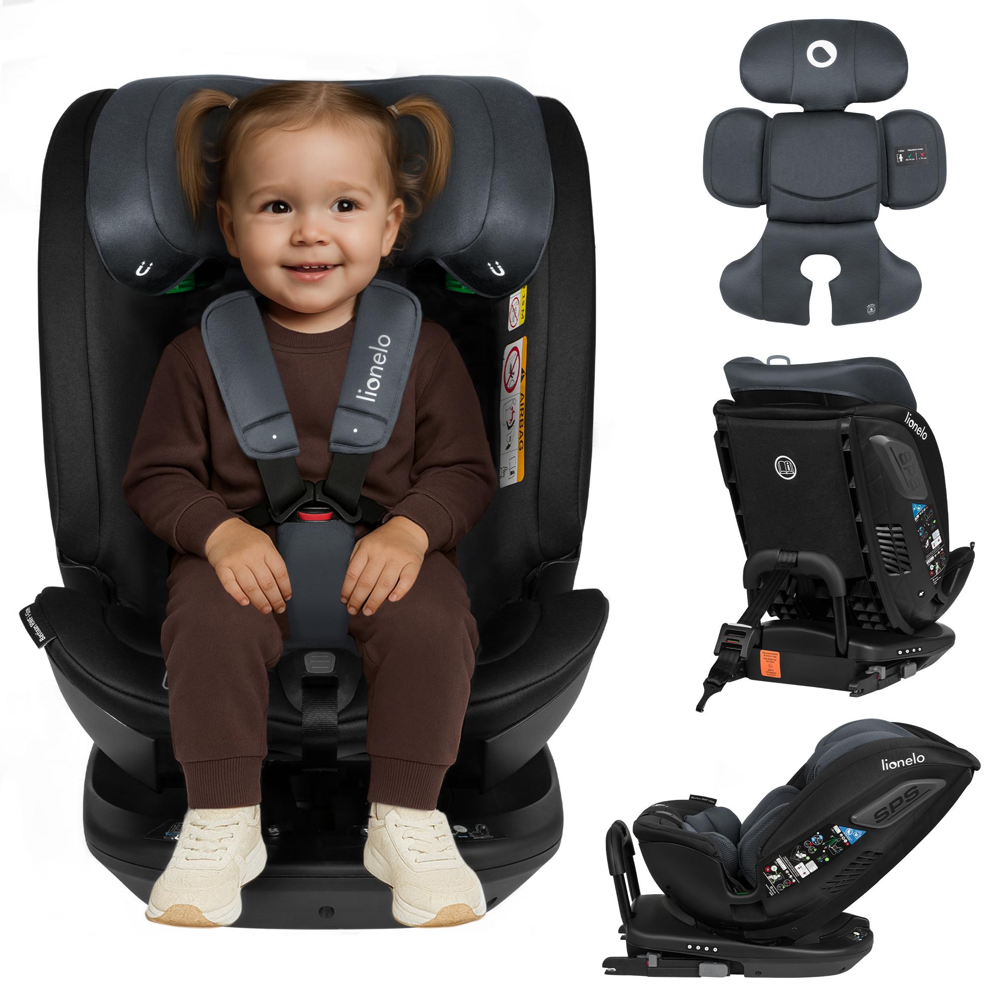 Lionelo Bastiaan RWF i-Size 0-36 kg Szary Fotelik 360°