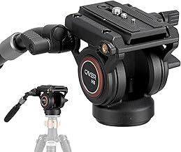 Akhan Fluidkopf, Videokamera Cayer H4 Stativ Panoramakopf mit Reibung für Spiegelreflexkamera Canon, Nikon, Sony, Olympus, Sony, mit Montageschrauben von 3/8 Zoll und 1/4 Zoll, Griff mit 2 Abschnitten 174877486