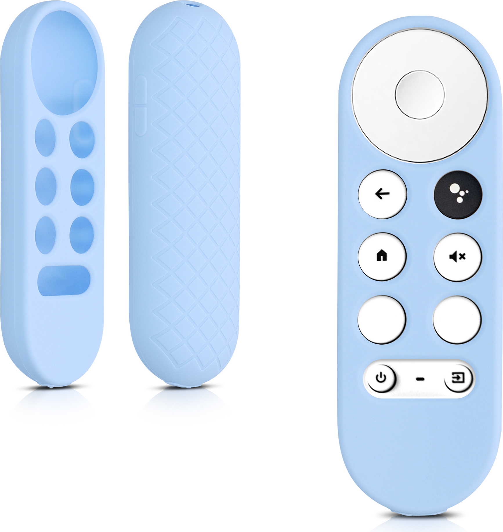 kwmobile Hülle Fernbedienung kompatibel mit Google Chromecast 2020 4K / Chromecast 2022 HD Hülle - Silikon Case für TV Zubehör in Hellblau 56917.23