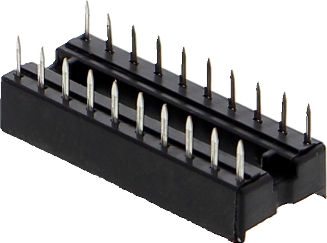 Funduino IC-Sockel, DIP-Buchse mit doppelten Federkontakten - 6P bis 24P, 7.62mm Reihenabstand Kontakte: 20 Kontakte