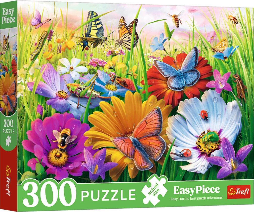 TREFL Puzzle EasyPiece: Insekten auf der Wiese 300 Puppen 23103