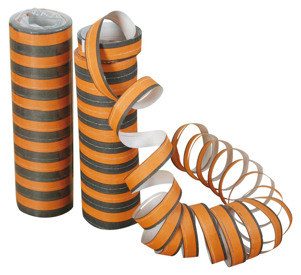 9 Rollen Krepppapier-Luftschlangen (je 10 M) – Schwarz, Lila, Orange Für Halloween & Partys