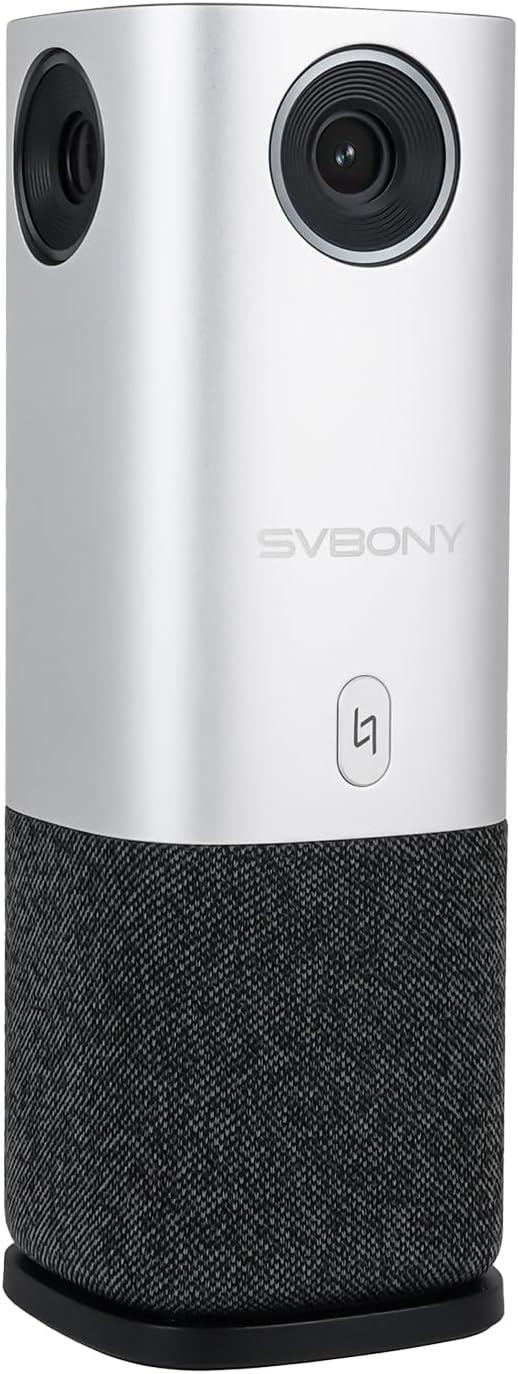 SVBONY SVN A1 360° All-in-One-Videokonferenzkamera, KI-Sprechererkennung, 4-Mik 360°-Sprachaufnahme, Echo- und Rauschunterdrückung, Plug & Play EUW9338A